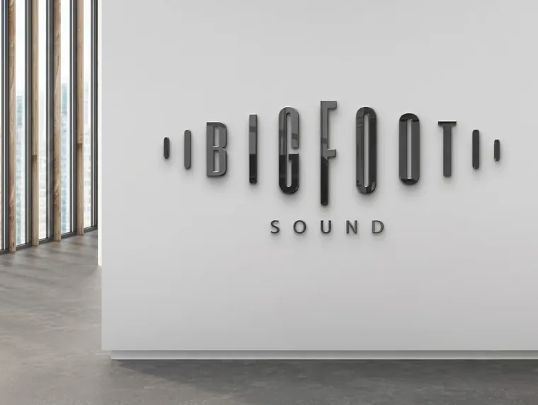BIGFOOT SOUND 실내에 설치된 입체 사인