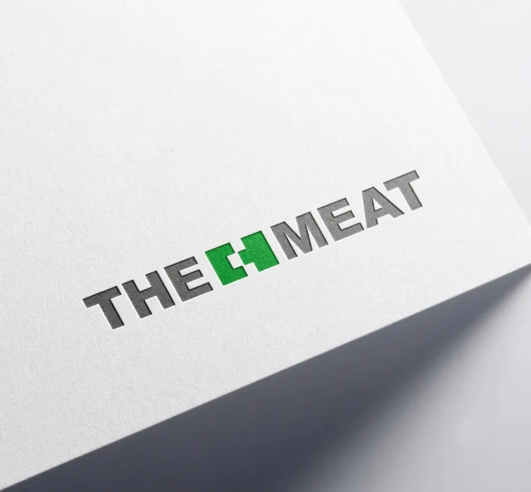 THE MEAT 로고가 인쇄된 결과물